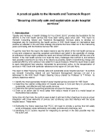 Securing clinically safe and sustainable acute hospital services Report summary image link